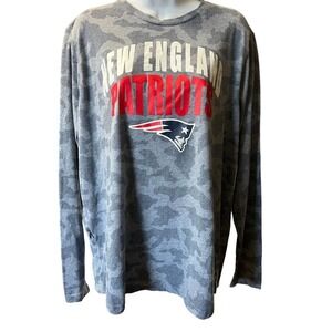 Msx Michael Strahan New England Gray Camo Long Sleeve Patriots Top Women Sz XL